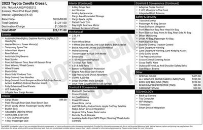 2023 Toyota Corolla Cross L 2WD