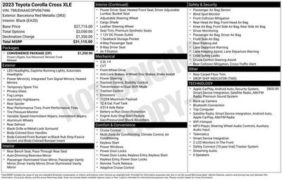 2023 Toyota Corolla Cross XLE 2WD