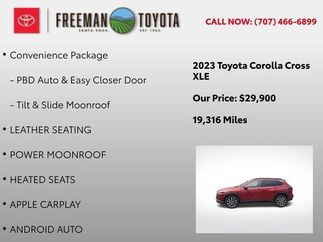 2023 Toyota Corolla Cross XLE 2WD
