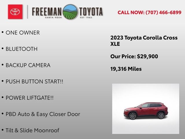 2023 Toyota Corolla Cross XLE 2WD