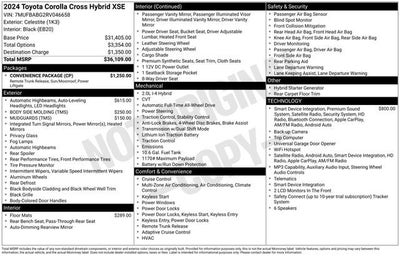 2024 Toyota Corolla Cross Hybrid XSE 4WD