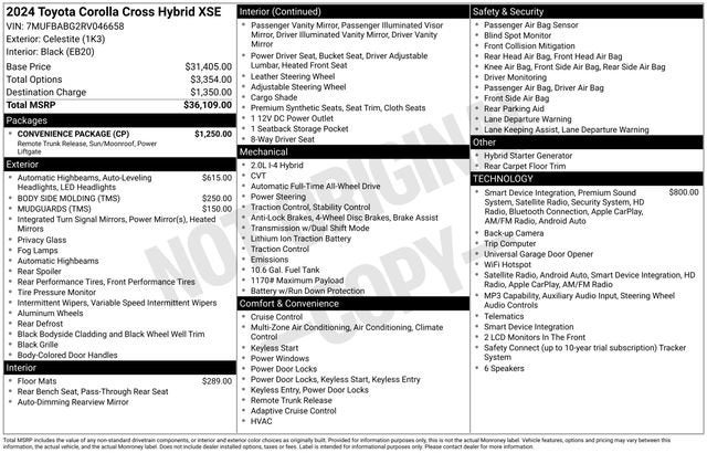 2024 Toyota Corolla Cross Hybrid XSE 4WD
