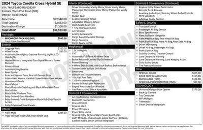 2024 Toyota Corolla Cross Hybrid SE 4WD