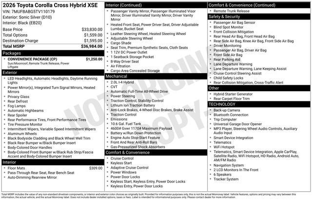 2026 Toyota Corolla Cross Hybrid S 4WD