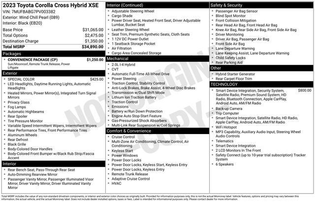 2023 Toyota Corolla Cross Hybrid XSE 4WD