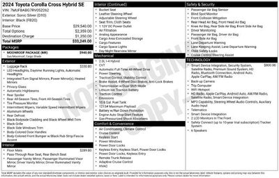 2024 Toyota Corolla Cross Hybrid SE 4WD
