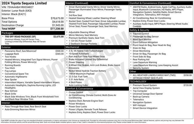 2024 Toyota Sequoia Limited 4WD