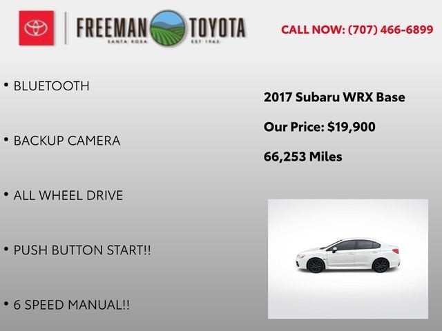 2017 Subaru WRX Manual