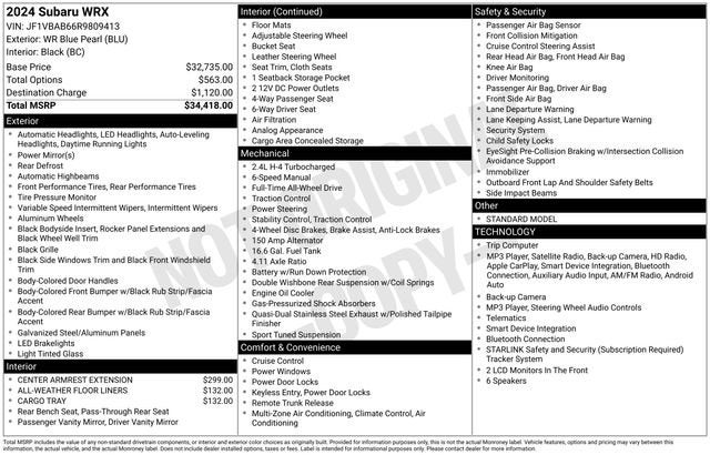 2024 Subaru WRX Manual
