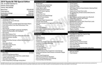 2019 Toyota 86 TRD SE Manual (Natl) *Ltd Avail*