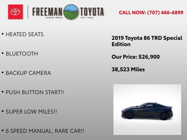 2019 Toyota 86 TRD SE Manual (Natl) *Ltd Avail*