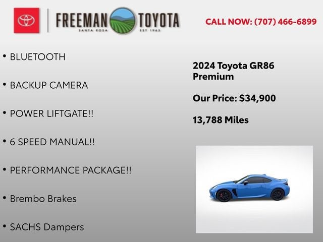2024 Toyota GR86 Premium Manual