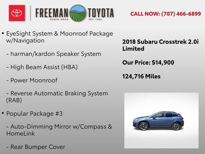 2018 Subaru Crosstrek 2.0i Limited CVT