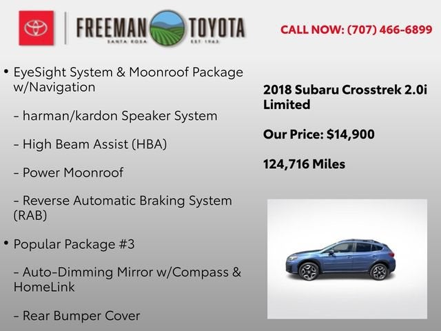 2018 Subaru Crosstrek 2.0i Limited CVT