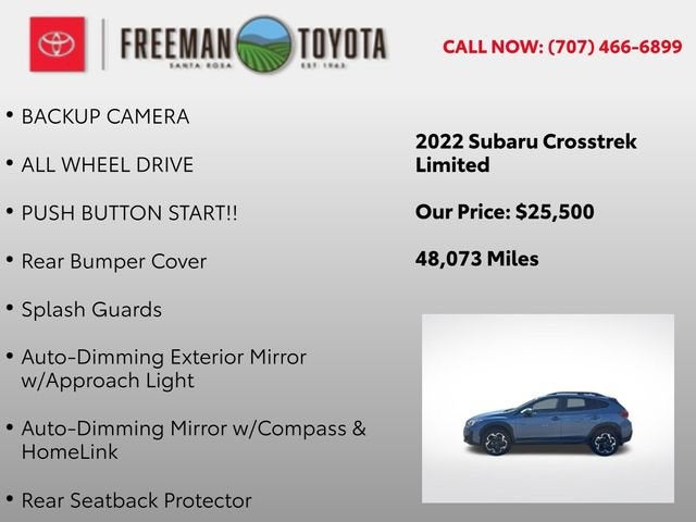 2022 Subaru Crosstrek Limited CVT