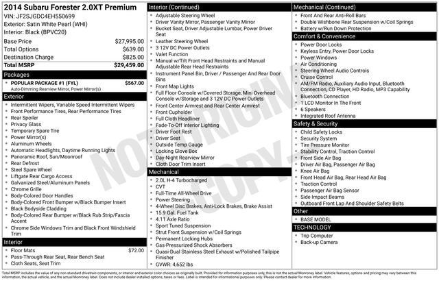 2014 Subaru Forester 4dr Auto 2.0XT Premium