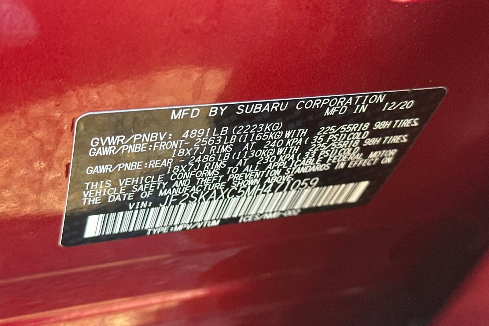 2021 Subaru Forester Touring CVT