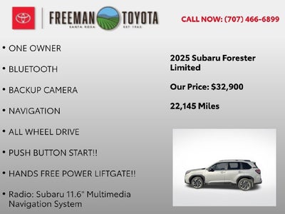 2025 Subaru Forester Limited AWD