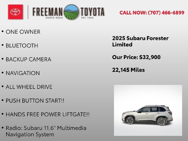 2025 Subaru Forester Limited AWD