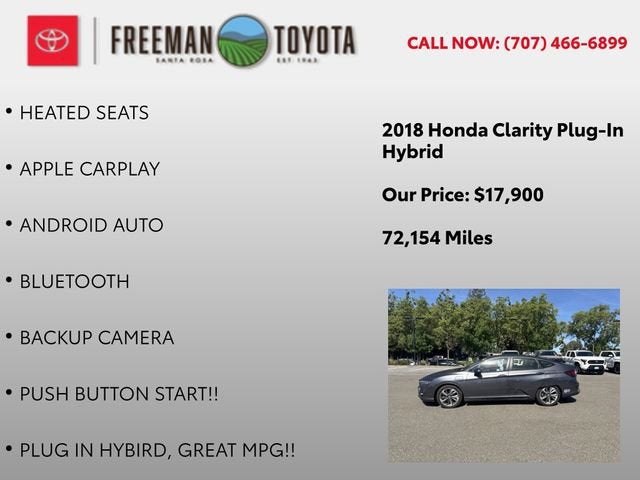 2018 Honda Clarity Plug-In Hybrid Sedan