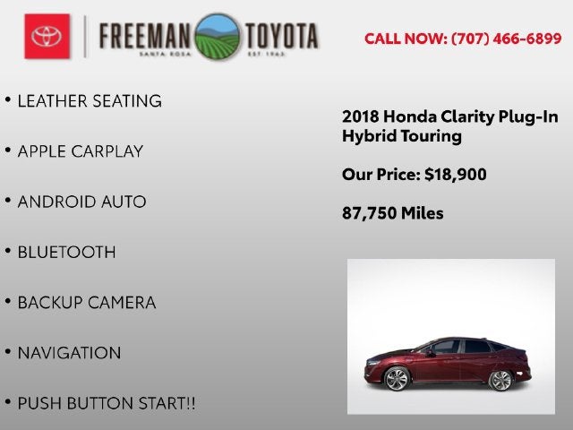 2018 Honda Clarity Plug-In Hybrid Touring Sedan
