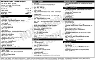 2010 Mazda Mazda3 5dr HB Auto s Sport
