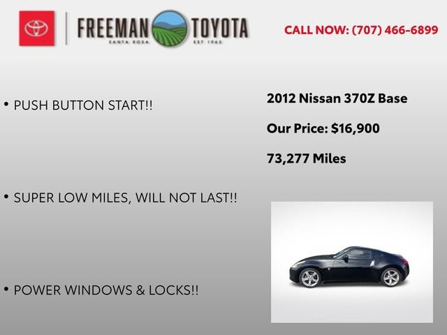 2012 Nissan 370Z 2dr Cpe Auto