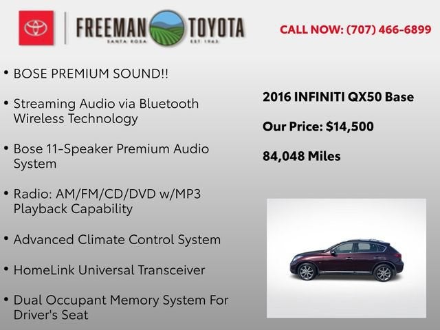 2016 INFINITI QX50 RWD 4dr