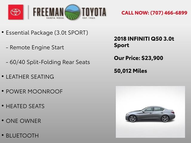 2018 INFINITI Q50 3.0t SPORT RWD