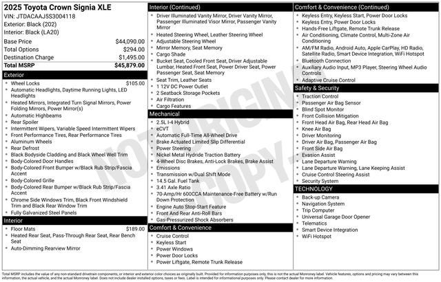 2025 Toyota Crown Signia XLE AWD