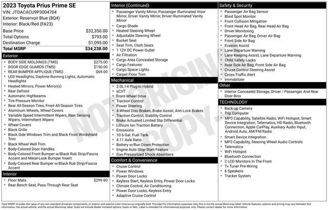 2023 Toyota Prius Prime SE
