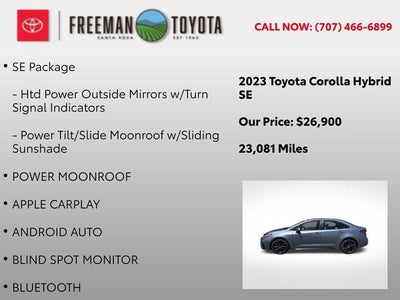 2023 Toyota Corolla Hybrid LE FWD