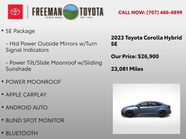 2023 Toyota Corolla Hybrid LE FWD