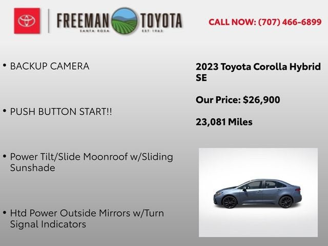 2023 Toyota Corolla Hybrid LE FWD