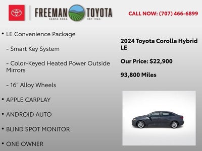 2024 Toyota Corolla Hybrid LE FWD