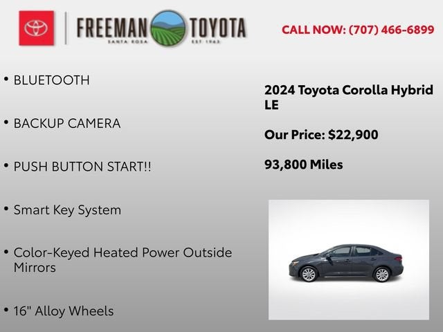 2024 Toyota Corolla Hybrid LE FWD