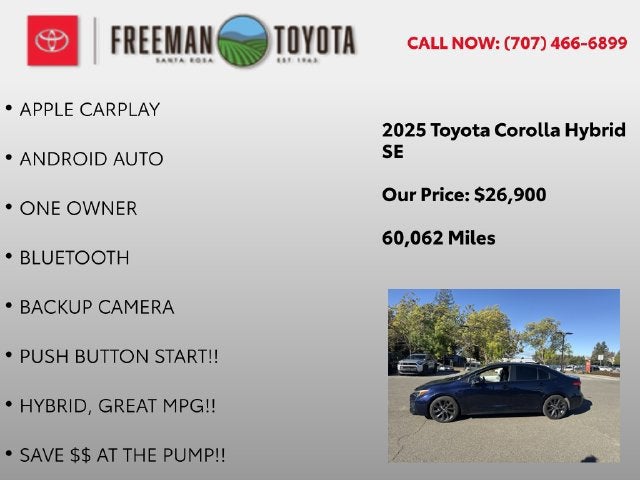 2025 Toyota Corolla Hybrid LE FWD