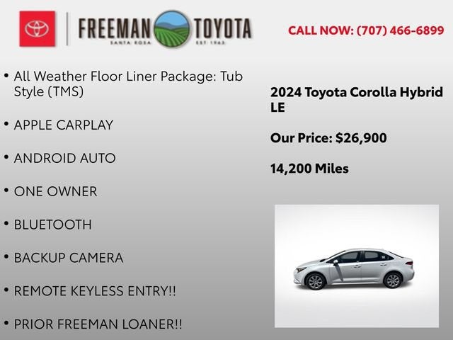 2024 Toyota Corolla Hybrid LE
