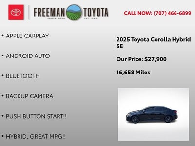 2025 Toyota Corolla Hybrid SE FWD