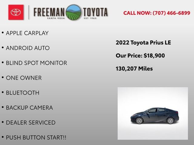 2022 Toyota Prius L Eco