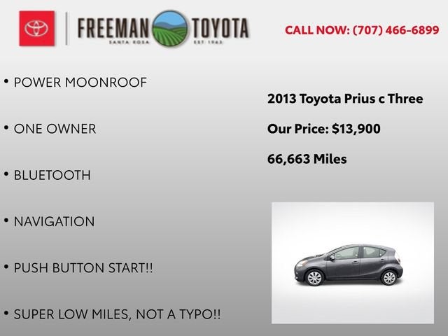 2013 Toyota Prius c 5dr HB One