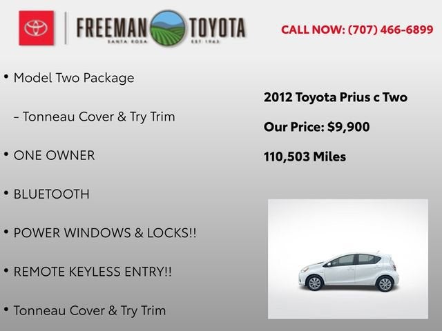 2012 Toyota Prius c 5dr HB One