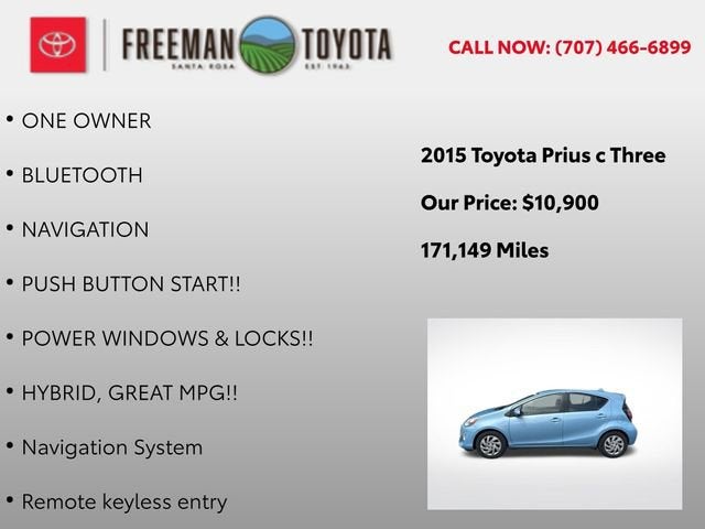 2015 Toyota Prius c 5dr HB One