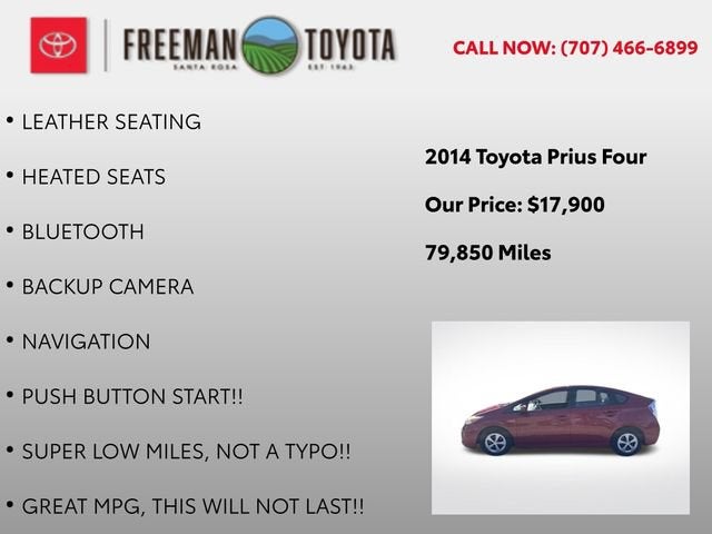 2014 Toyota Prius 5dr HB Four