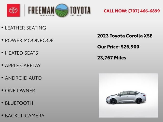 2023 Toyota Corolla XSE CVT