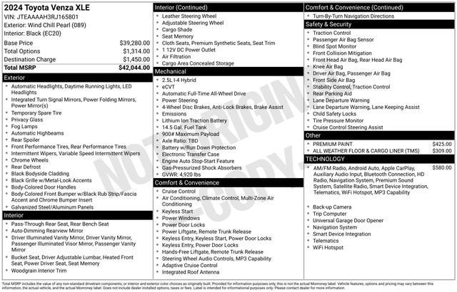 2024 Toyota Venza XLE AWD