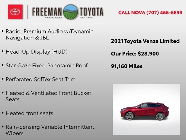 2021 Toyota Venza Limited AWD