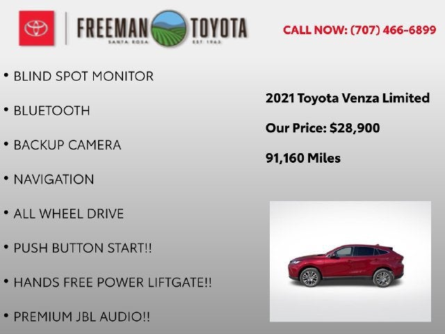 2021 Toyota Venza Limited AWD