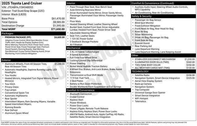 2025 Toyota Land Cruiser 4WD