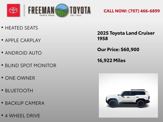 2025 Toyota Land Cruiser 1958 4WD